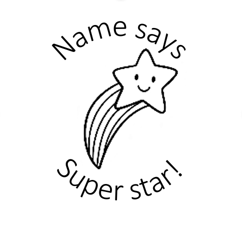 Cute Shooting Star Stamp - STAMP IT, By Miss. M