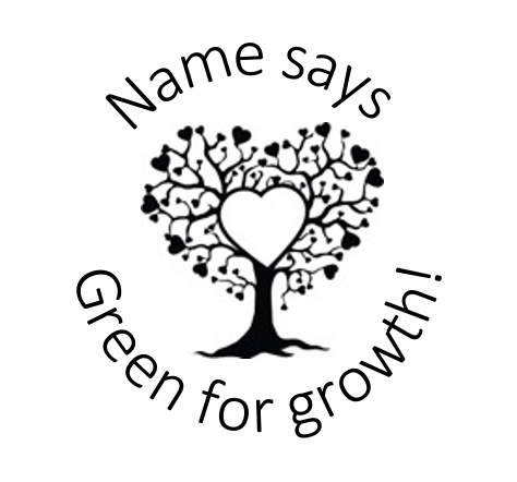 Green for Growth Tree Stamp - STAMP IT, By Miss. M